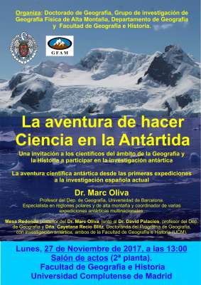 CONFERENCIA LA AVENTURA DE HACER CIENCIA EN LA ANTÁRTIDA